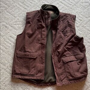 Men's North River Brown Utility Vest - fleece lined sz XXL